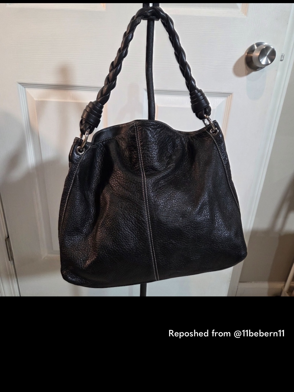 Lauren Ralph Lauren Black Tote With Rl Logo